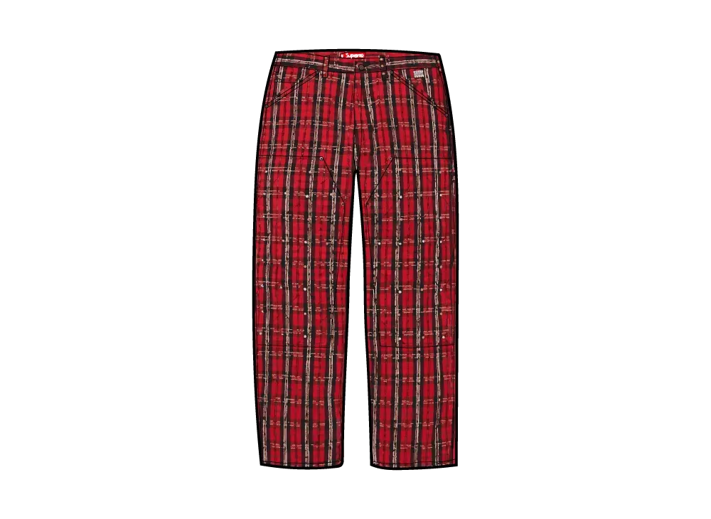 Supreme x b.b. Simon Quilted Double Knee Painter Pant "Plaid"