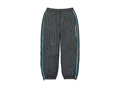 Supreme Plaid Warm Up Pant "Navy"