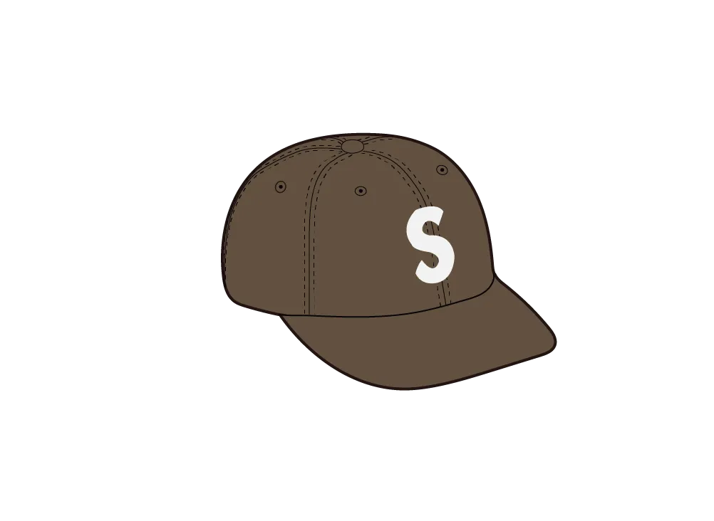 Supreme Pigment Coated Canvas S Logo 6-Panel 