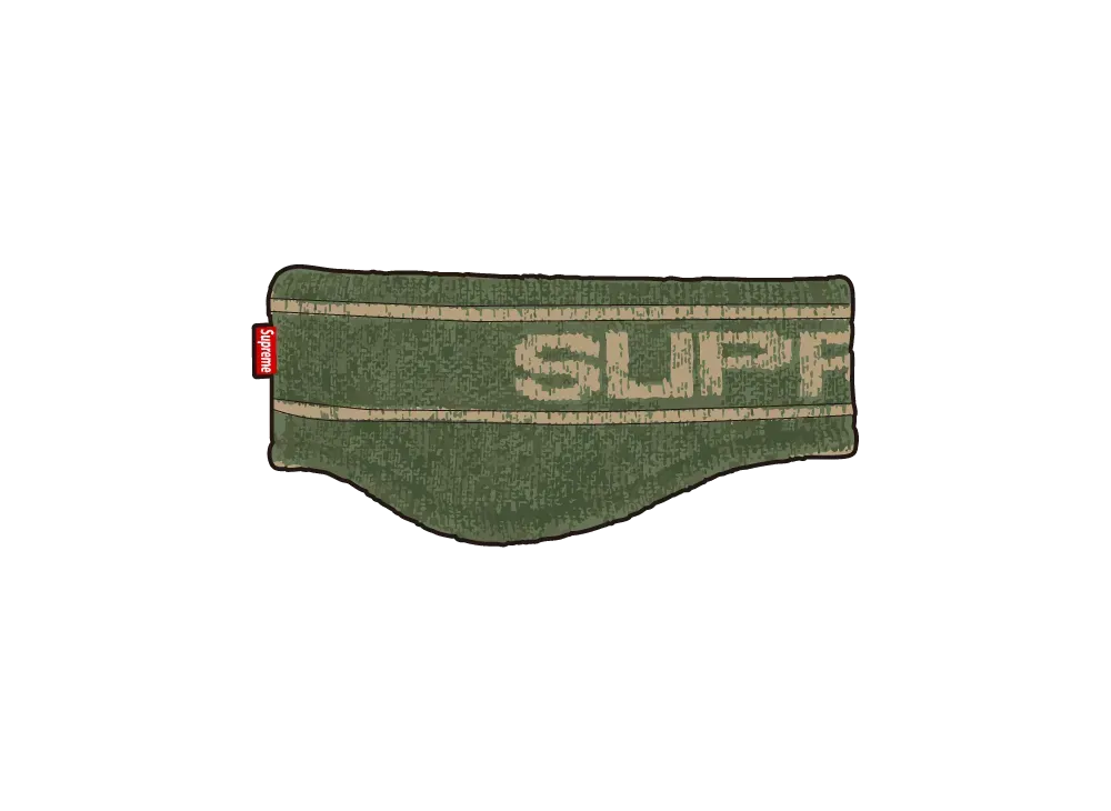 Supreme Contrast Logo Headband "Olive"