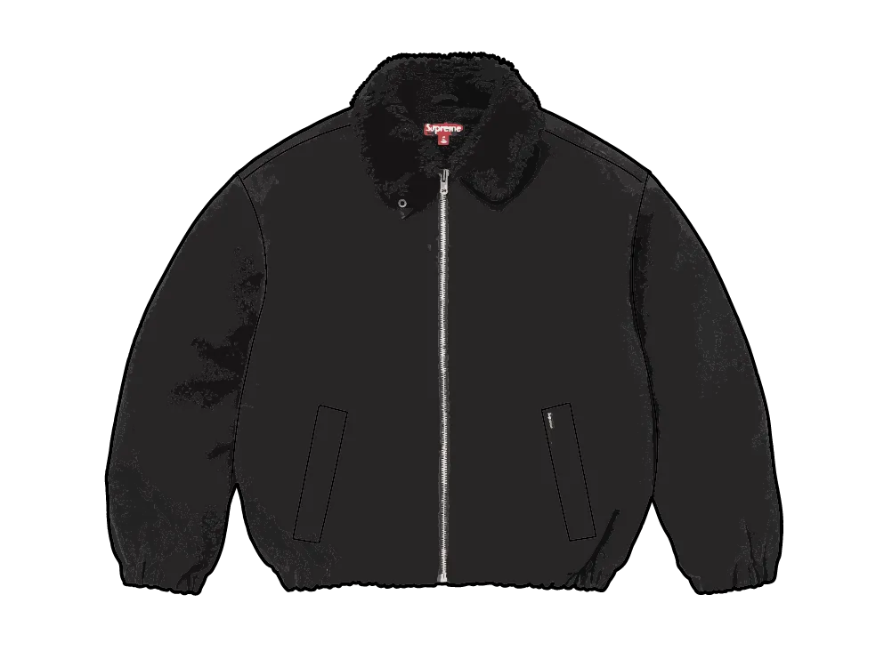 Supreme Faux Shearling Bomber Jacket L Supreme Shearling Lined