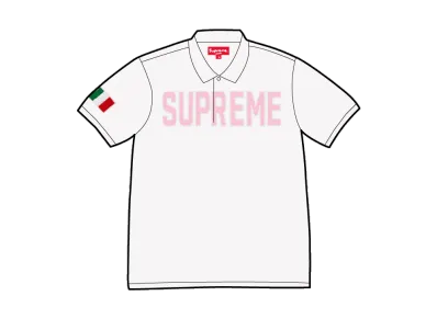 Supreme Twill Applique Polo "White"