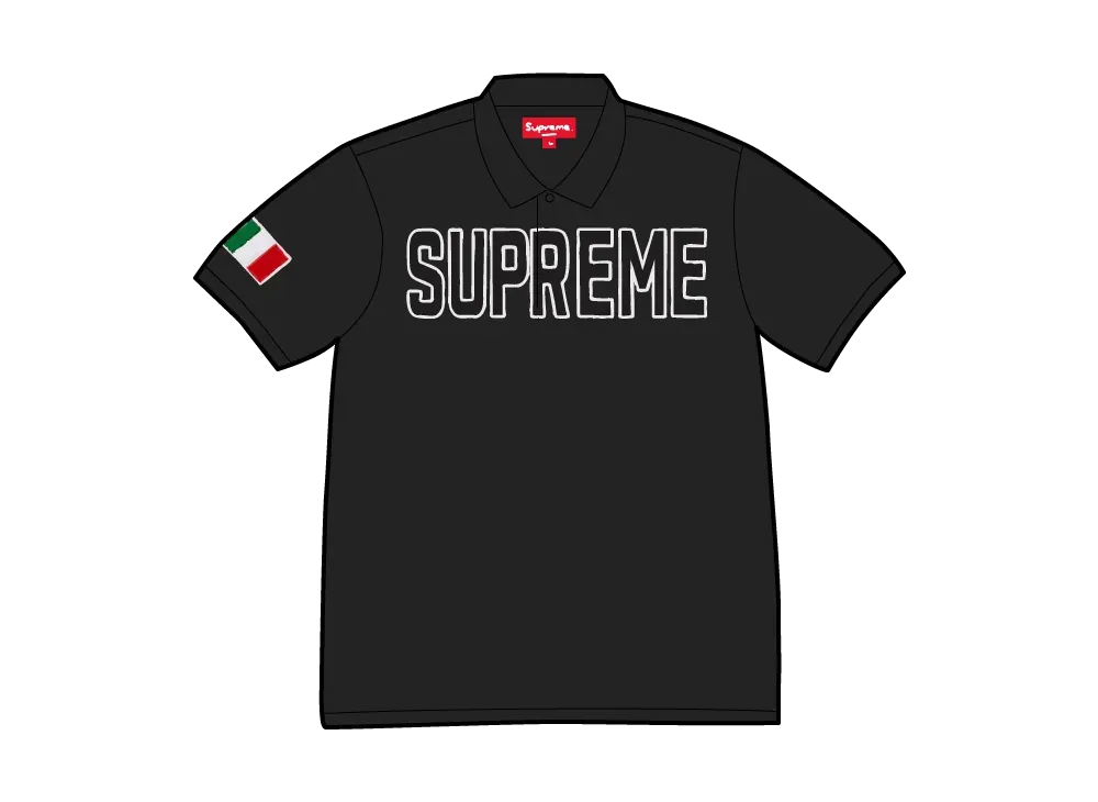 Supreme Twill Appliqué S/S Top XXL Black Supreme シュプリーム