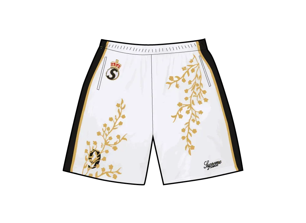 Supreme Floral Soccer Short "White"