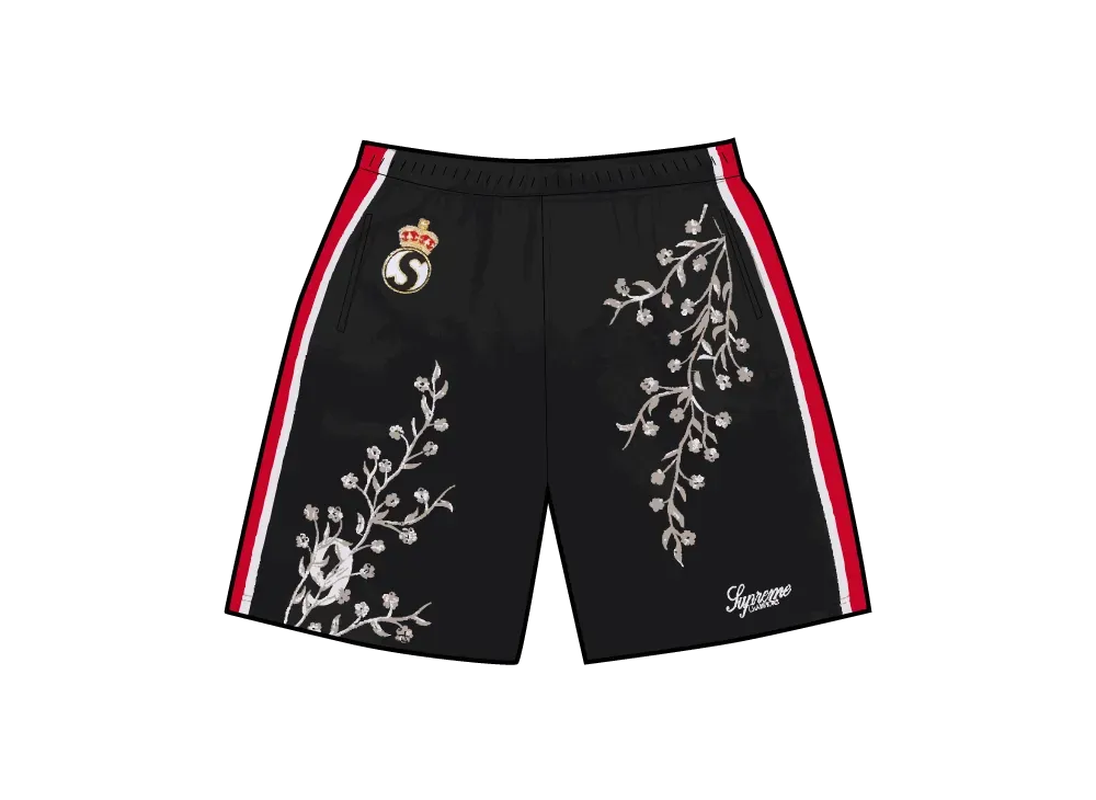 Supreme Floral Soccer Short "Black"