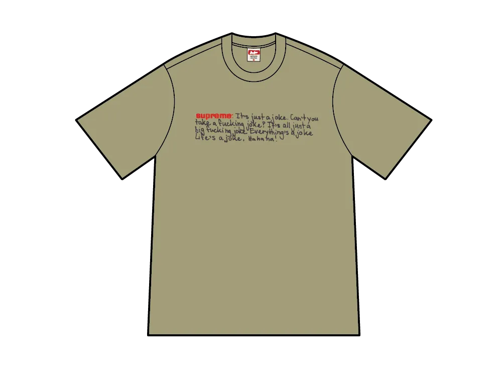 Supreme Joke Tee "Light Olive"