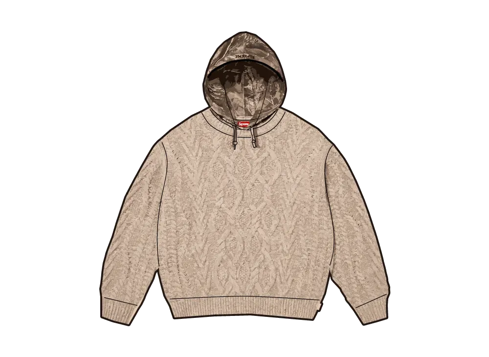 Supreme Cable Hooded Sweater