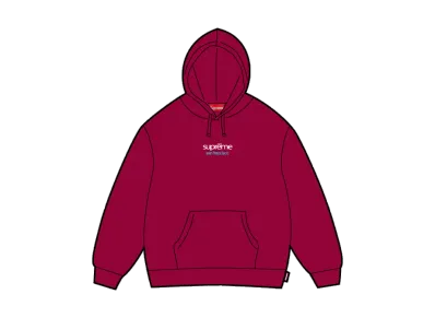 Supreme Classic Logo Shop Hooded Sweatshirt (San Francisco) "Cardinal"