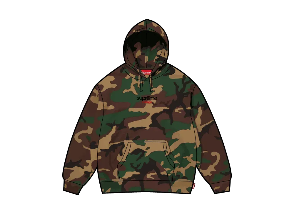 Supreme Classic Logo Shop Hooded Sweatshirt (Chicago) "Camo"