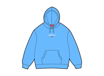 Supreme Classic Logo Shop Hooded Sweatshirt (Milan) "Light Blue"