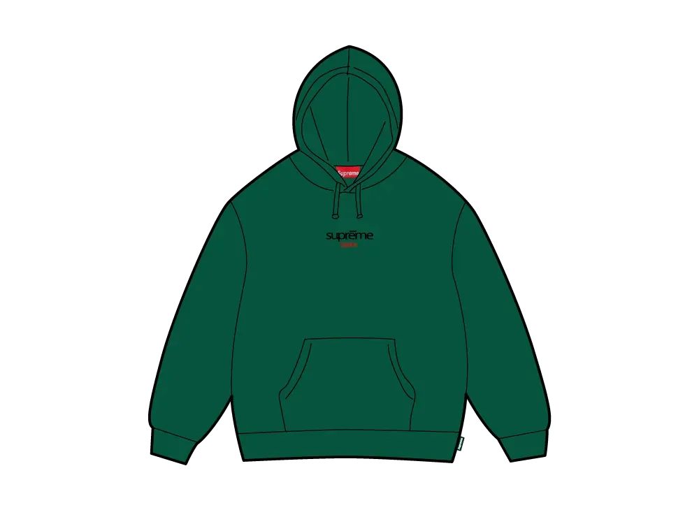 Supreme Classic Logo Shop Hooded Sweatshirt (Berlin) "Green"