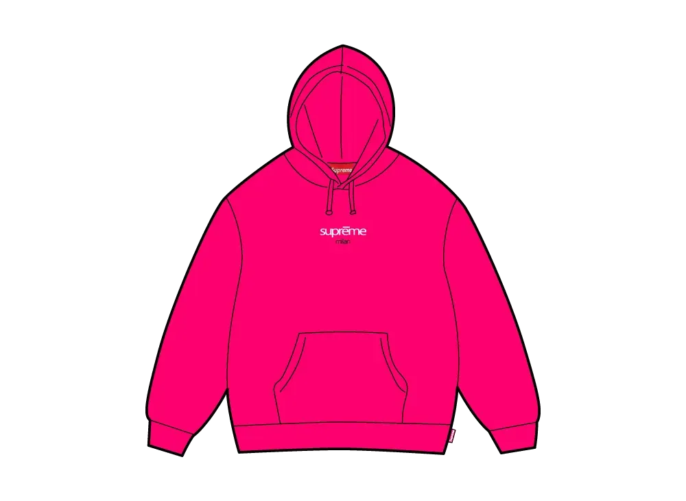 Supreme Classic Logo Shop Hooded Sweatshirt (Miami) "Fuchsia"