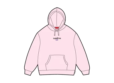 Supreme Classic Logo Shop Hooded Sweatshirt (Paris) "Light Pink"