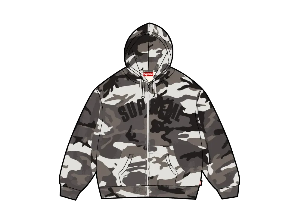 Supreme Arc Logo Thermal Zip Up Sweat 黒L Supreme Arc Logo