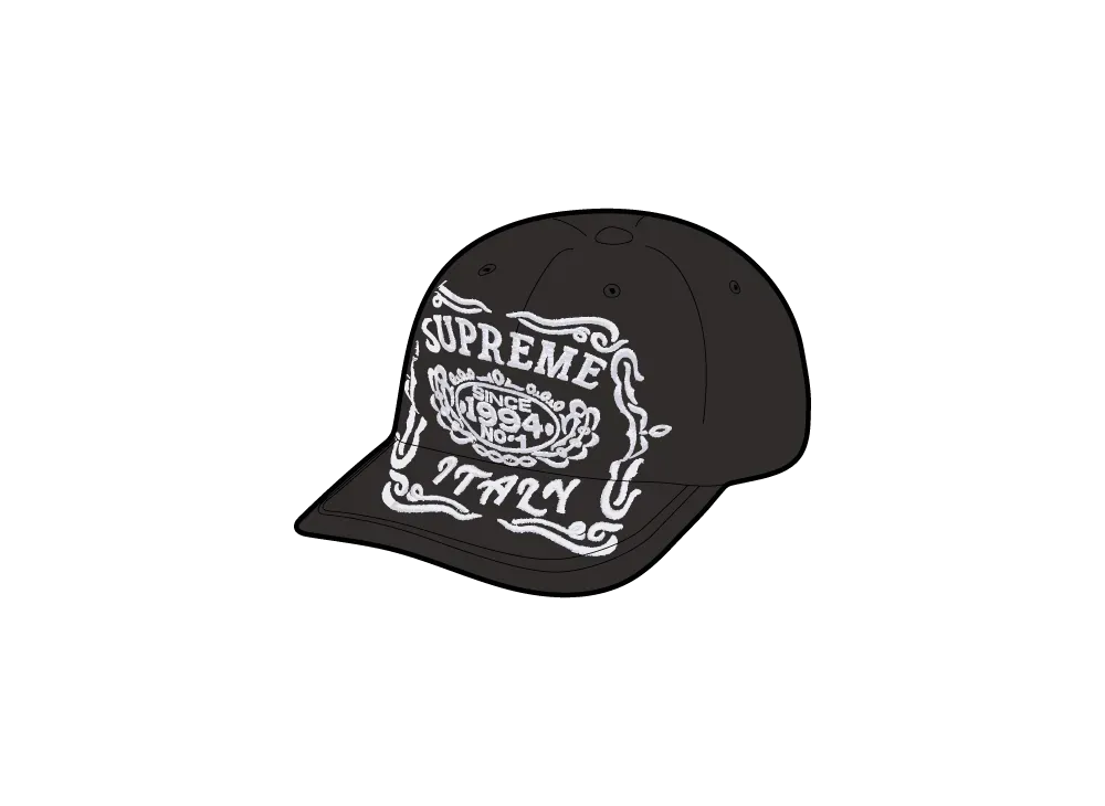 Supreme Italy 6-Panel "Black"