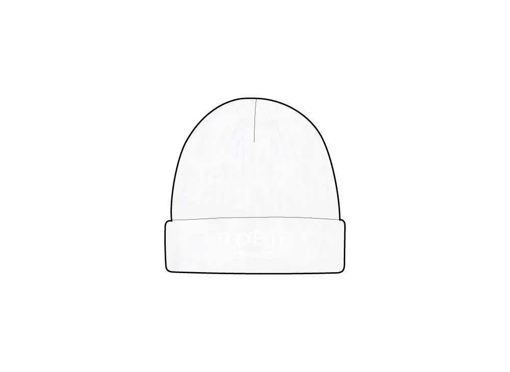 Supreme Chunky Rib Classic Logo Beanie "Ash Grey"