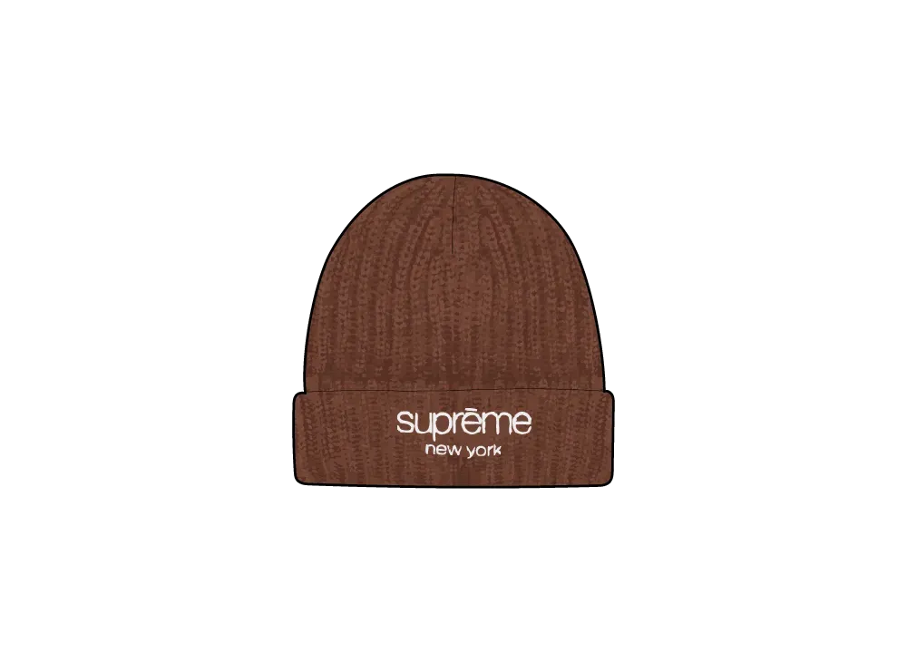 Supreme Chunky Rib Classic Logo Beanie 