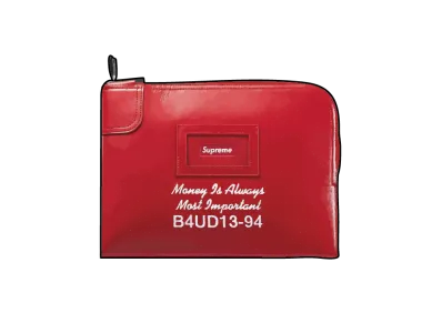 Supreme Leather Money Bag (25FW) "Red"