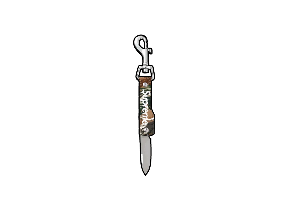 Supreme Leather Clip Knife (25FW) "Realtree® Hardwoods Camo"