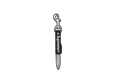 Supreme Leather Clip Knife (25FW) "Black"