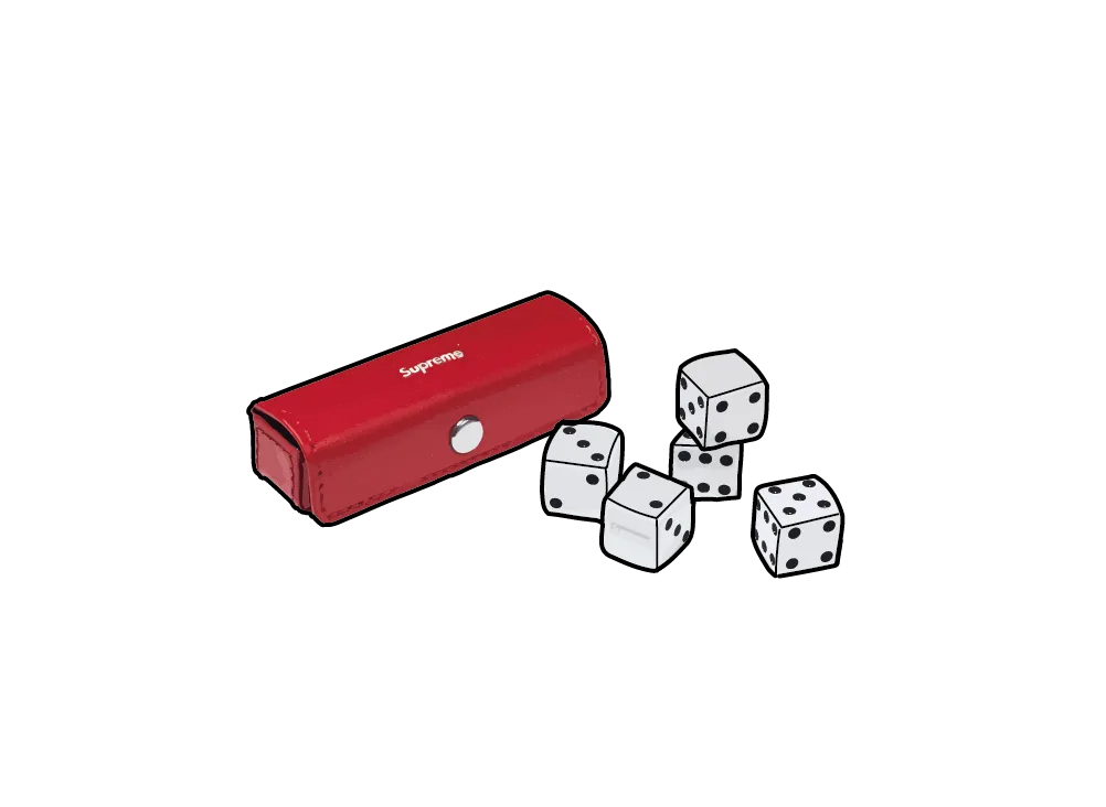 Supreme Leather Dice Set "Red"