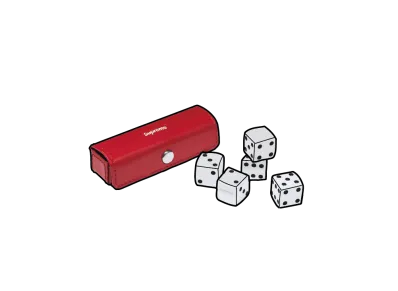 Supreme Leather Dice Set "Red"