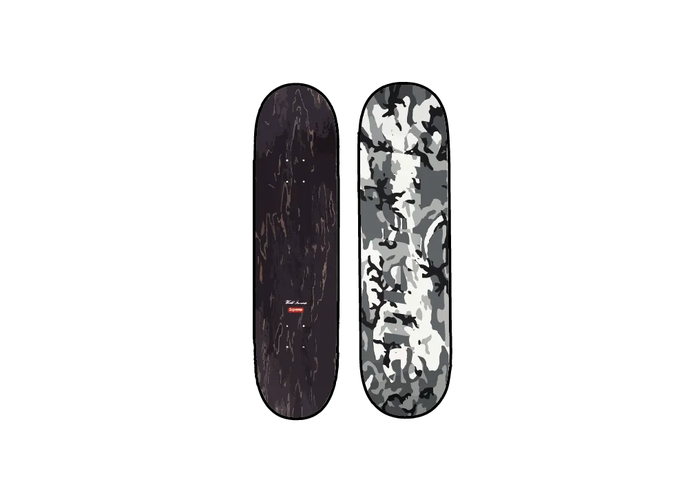 Supreme Camo Ripstop Skateboard "Snow Camo"