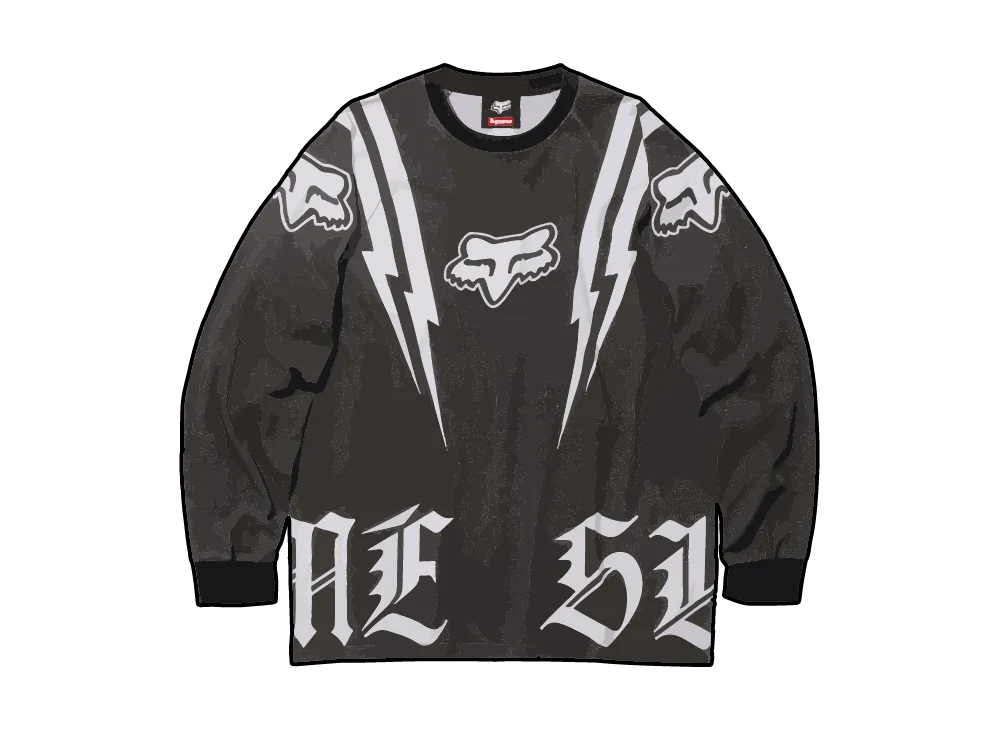 Supreme x Fox Racing L/S Top "Black"