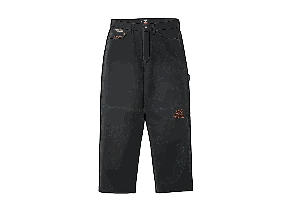 シュプリーム x フォックスレーシング コーデュラ バギー ジーンズ "ブラック"