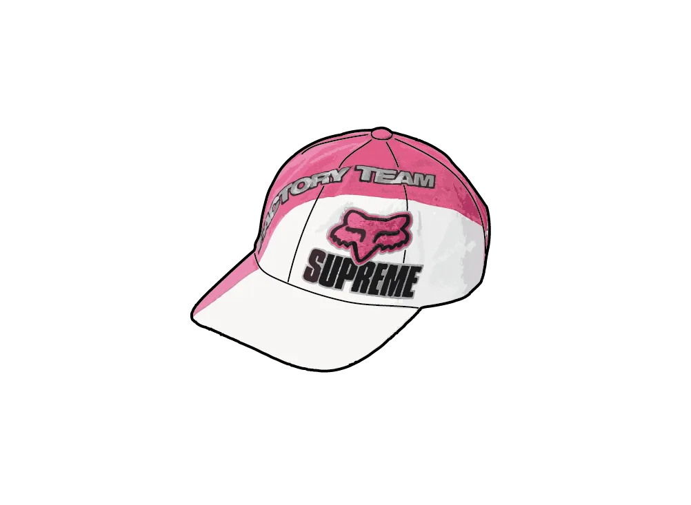 Supreme x Fox Racing 6-Panel "White"