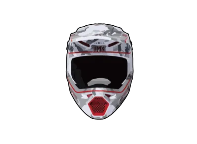 Supreme x Fox Racing DMX V1 Helmet "Snow Camo"