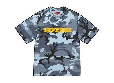 Supreme Collegiate Applique S/S Top "Blue Camo"
