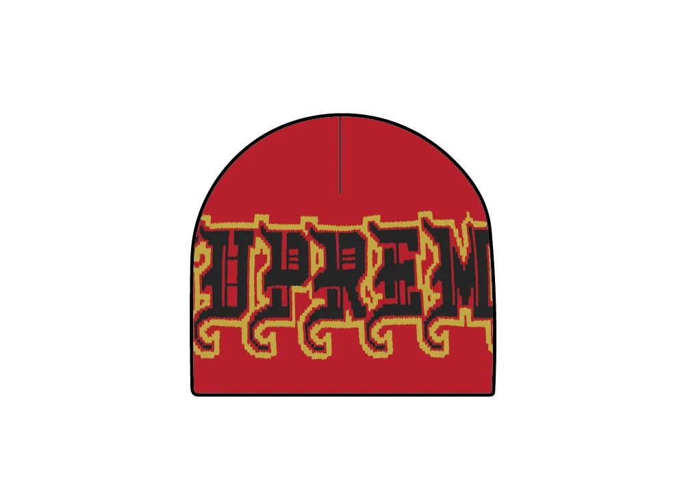 Supreme New Era Outline Beanie "Red"