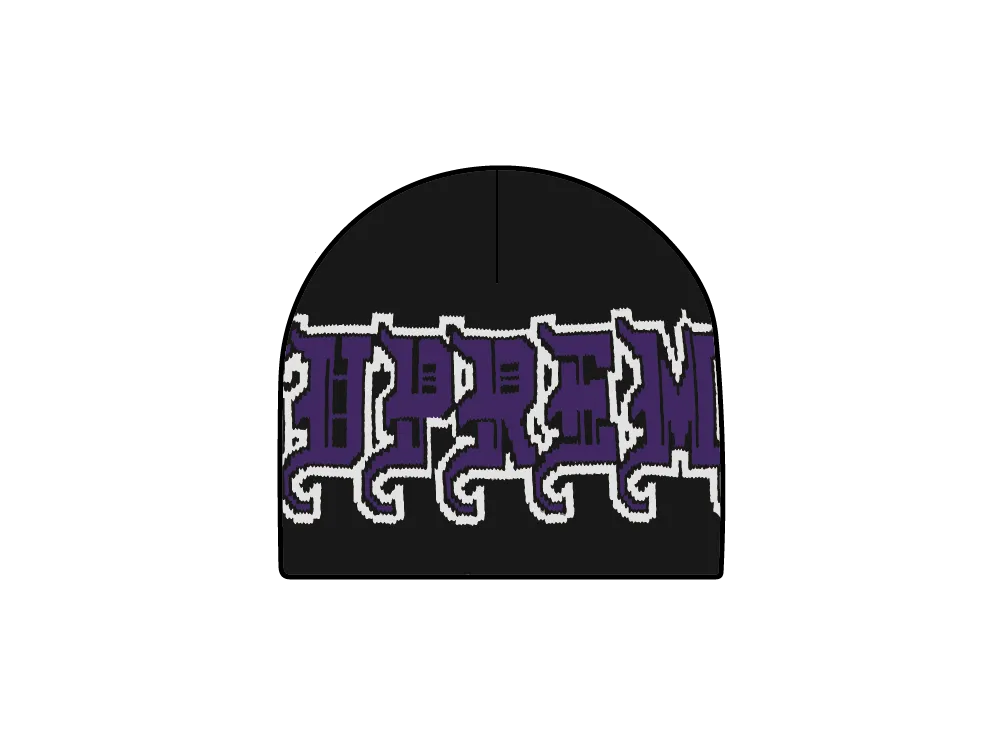 シュプリーム ニューエラ アウトライン ビーニー "ブラック"