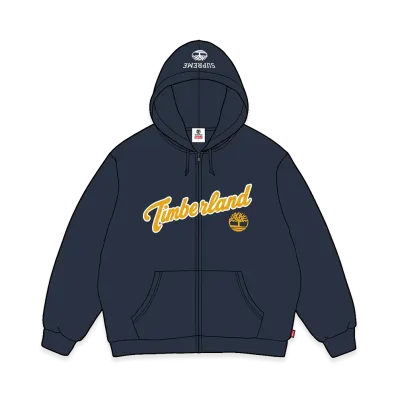 Supreme x Timberland Thermal Lined Zip Up Hooded Sweatshirt "Navy"