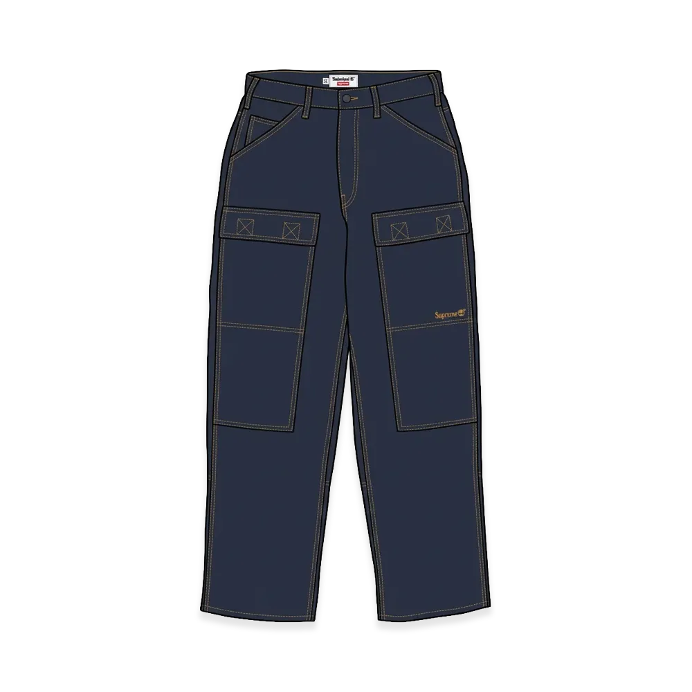 Supreme x Timberland Double Knee Denim Utility Pant "Rigid Indigo"