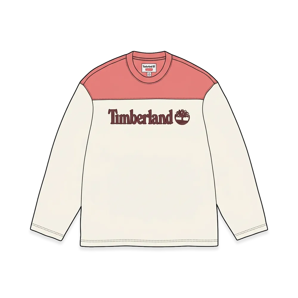 Supreme x Timberland L/S Football Top "White"