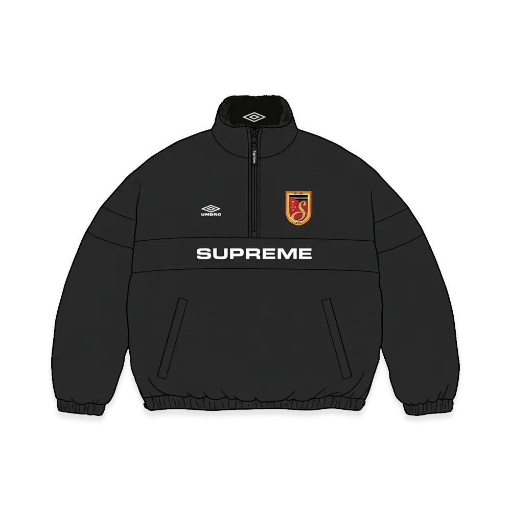 Supreme x Umbro Reversible Faux Fur Pullover "Black"
