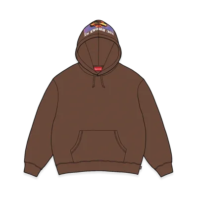 Supreme Heart Hooded Sweatshirt "Brown"