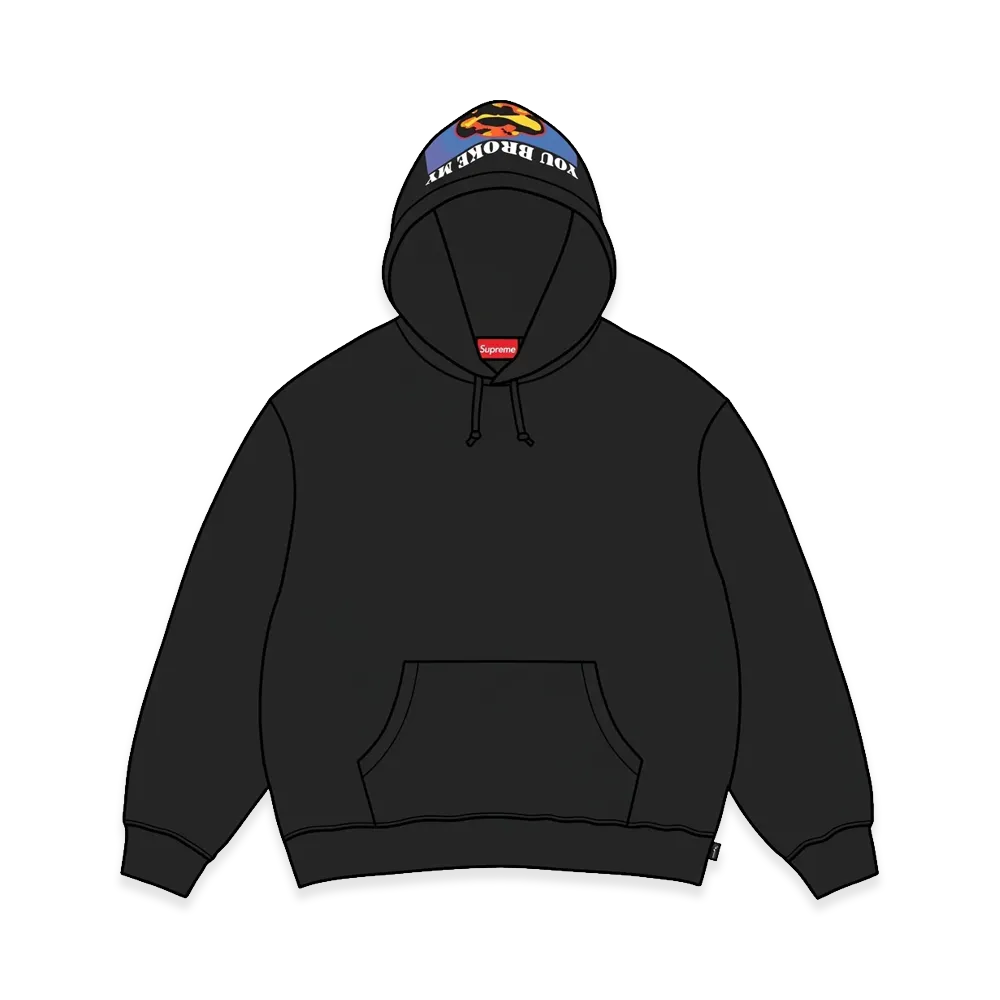 Supreme Heart Hooded Sweatshirt "Black"