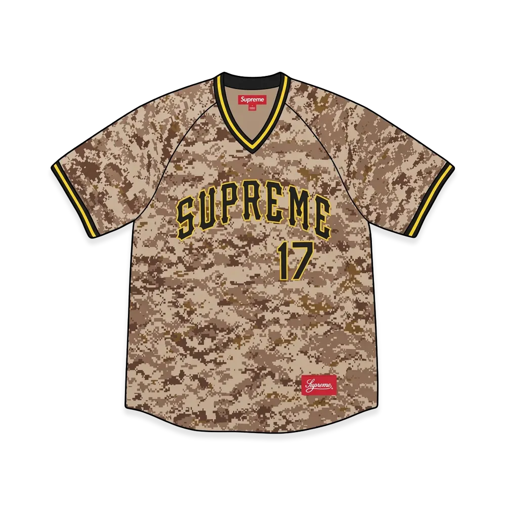 Supreme Baseball Jersey "Digi Camo"