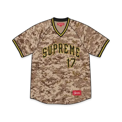 Supreme Baseball Jersey "Digi Camo"