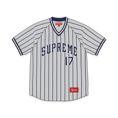 Supreme Baseball Jersey "Pinstripe"