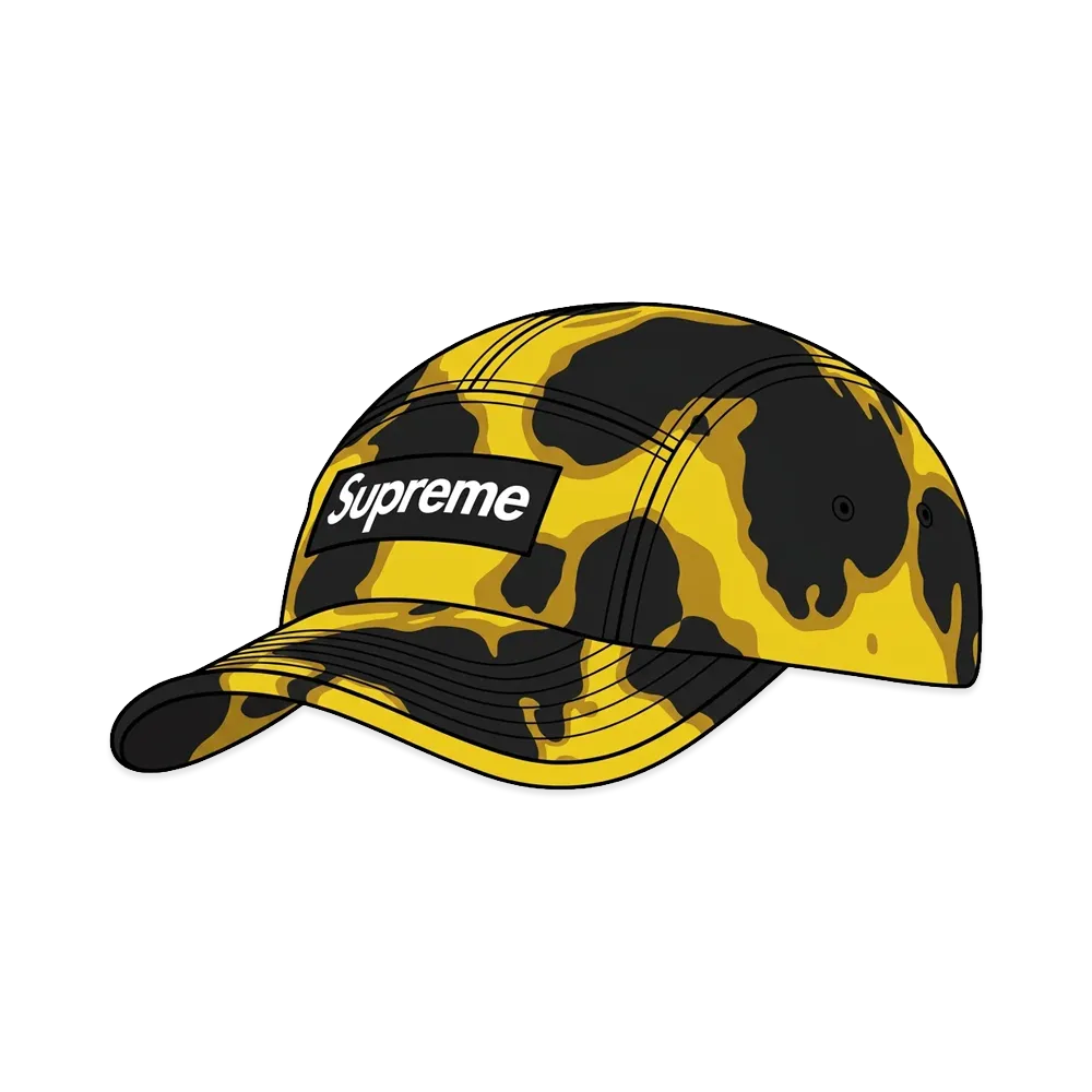 Supreme Overdyed Camp Cap "Yellow Tie Dye"