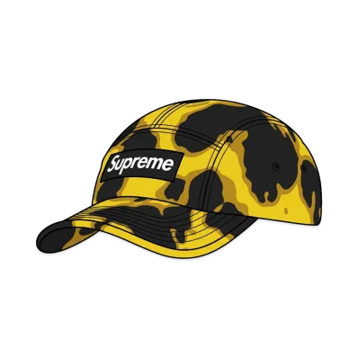 Supreme Overdyed Camp Cap "Yellow Tie Dye"