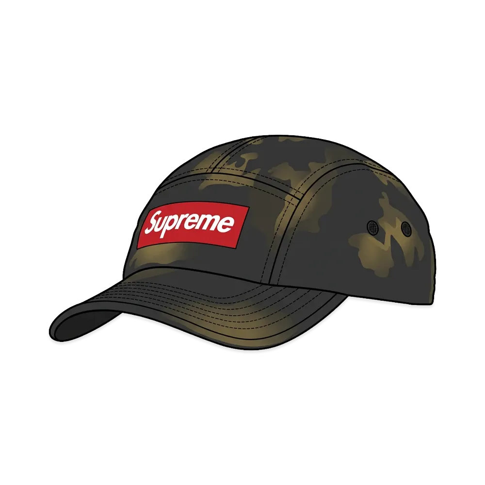 Supreme Overdyed Camp Cap "Black"