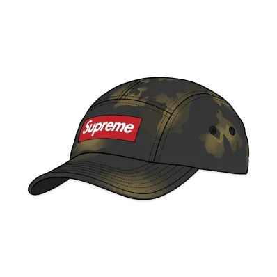 Supreme Overdyed Camp Cap "Black"