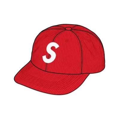 Supreme Corduroy S Logo 6-Panel "Red"
