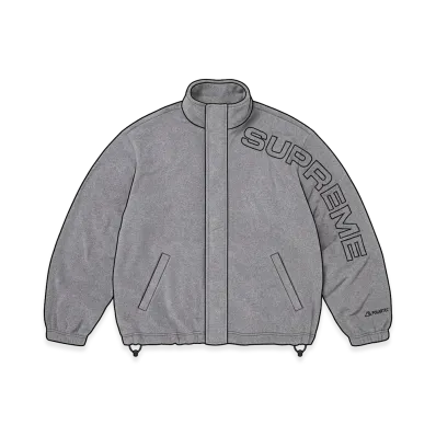 Supreme Spellout Embroidered Polartec Jacket "Grey"