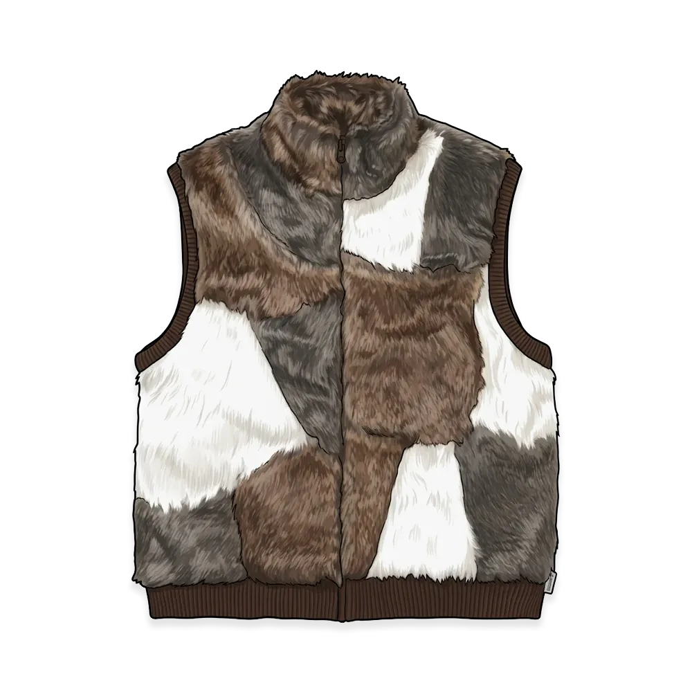 Supreme Faux Fur WINDSTOPPER Vest "Brown"